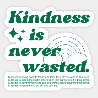 Be Kind Artistic Quote Sticker